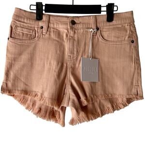 NWT PISTOLA Rose Pink denim cut-off Shorts with Fray hem 3" Sz 28